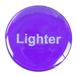 GG96254 - CR. ALUM. CIGARETTE LIGHTER KNOB  W/PURPLE LIGHTER STICKER