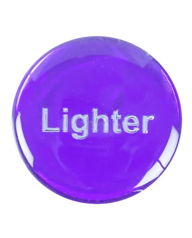 GG96254 - CR. ALUM. CIGARETTE LIGHTER KNOB  W/PURPLE LIGHTER STICKER