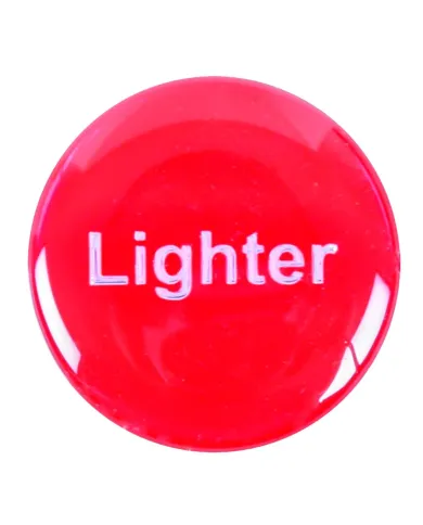 GG96255 - CR. ALUM. CIGARETTE LIGHTER KNOB  W/RED LIGHTER STICKER