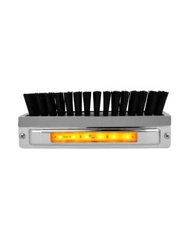 GG98980 - CR. ALUM. BOOT CADDIE W/ BLACK BRUSH & AMBER/AMB 6 LED LIGHT