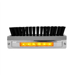 GG98981 - CR. ALUM. BOOT CADDIE W/ BLACK BRUSH & AMBER/CLR 6 LED LIGHT