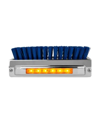 GG98982 - CR. ALUM. BOOT CADDIE W/ BLUE BRUSH & AMBER/AMB 6 LED LIGHT