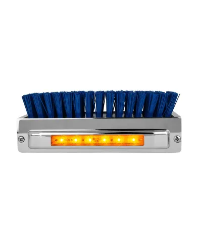 GG98983 - CR. ALUM. BOOT CADDIE W/ BLUE BRUSH & AMBER/CLR 6 LED LIGHT