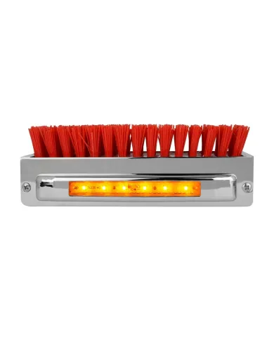 GG98984 - CR. ALUM. BOOT CADDIE W/ RED BRUSH & AMBER/AMB 6 LED LIGHT