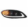 UP31178-Black Projection Headlight With LED Turn Signal & Light Bar For 2006-2017 International Prostar - Passenger