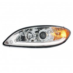 UP31179-Chrome Projection Headlight With LED Light Bar For 2006-2017 International Prostar - Driver