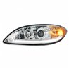 UP31179-Chrome Projection Headlight With LED Light Bar For 2006-2017 International Prostar - Driver