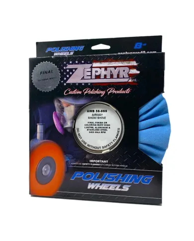 ZPRAWB58-8SS -  BLUE  / WHITE SHOW SHIINE  (FINISH) 8"  (SIGNATURE SERIES)