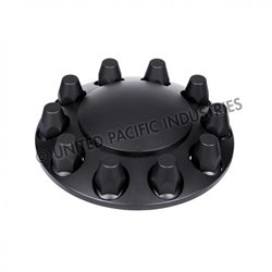 UP10334-Dome Front Axle Cover With 33mm Standard Thread-On Nut Covers - Matte Black (Color Box)