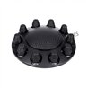 UP10334-Dome Front Axle Cover With 33mm Standard Thread-On Nut Covers - Matte Black (Color Box)