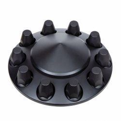 UP10339-Pointed Front Axle Cover With 33mm Standard Thread-On Nut Covers - Matte Black