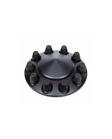 UP10339-Pointed Front Axle Cover With 33mm Standard Thread-On Nut Covers - Matte Black