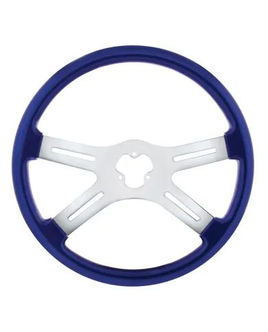 UP88277-18" Candy Color 4 Spoke Steering Wheel - Indigo Blue