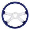 UP88277-18" Candy Color 4 Spoke Steering Wheel - Indigo Blue