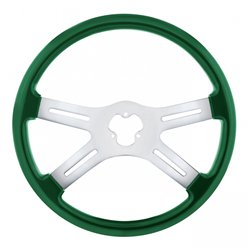 UP88278-18" Candy Color 4 Spoke Steering Wheel - Emerald Green