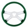 UP88278-18" Candy Color 4 Spoke Steering Wheel - Emerald Green