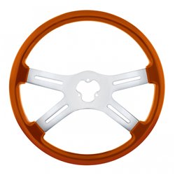 UP88279-18" Candy Color 4 Spoke Steering Wheel - Cadmium Orange