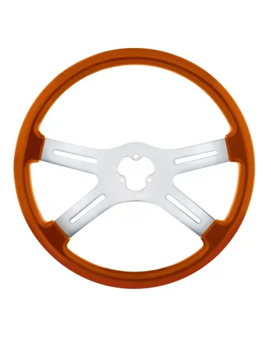 UP88279-18" Candy Color 4 Spoke Steering Wheel - Cadmium Orange