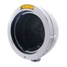 UP31731-Stainless Steel Bullet Classic Headlight No Bulb With LED Turn Signal - Amber Lens