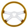 UP88282-18" Candy Color 4 Spoke Steering Wheel - Electric Yellow