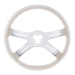 UP88283-18" Candy Color 4 Spoke Steering Wheel - Pearl White