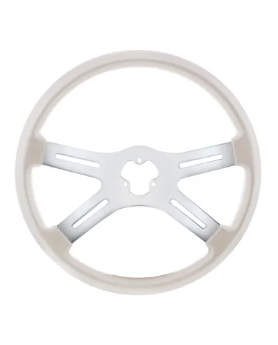 UP88283-18" Candy Color 4 Spoke Steering Wheel - Pearl White