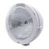 UP31738-Stainless Steel Bullet Classic Headlight H6024 Bulb & LED Turn Signal - Clear Lens
