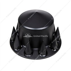 UP10337-Pointed Rear Axle Cover With 33mm Spike Thread-On Nut Covers - Matte Black