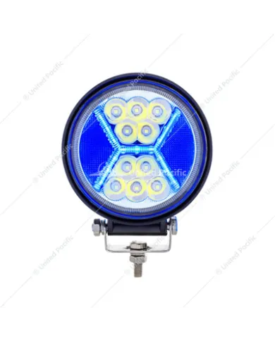 UP36455-4.5" 24 High Power LED Work Light With "X" Blue Light Guide