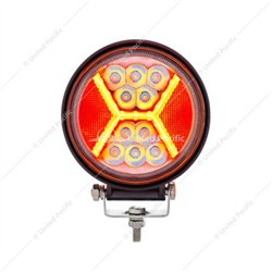 UP36456-4.5" 24 High Power LED Work Light With "X" Red Light Guide