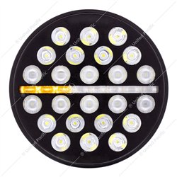 UP36452-ULTRALIT - 24 High Power LED 7" Headlight With Dual Color LED Position Light Bar