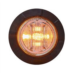 MXM09400YCL - 1-1/4" Round P2/PC/PC2 CM Amber Clear Lens