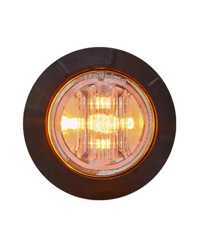 MXM09400YCL - 1-1/4" Round P2/PC/PC2 CM Amber Clear Lens