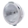 UP31753-Stainless Steel Classic Headlight H6024 Bulb & LED Turn Signal - Clear Lens