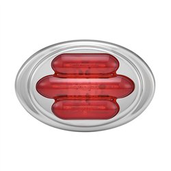 MXM36180R - Stainless Steel Mini-Oval CM Red