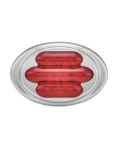 MXM36180R - Stainless Steel Mini-Oval CM Red