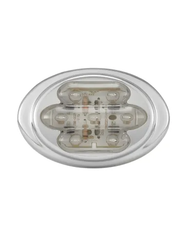 MXM36180RCL - Stainless Steel Mini-Oval CM Red Clear Lens