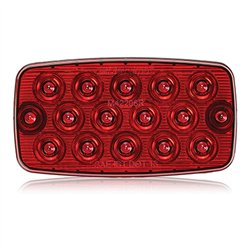 MXM42206R - Rectangular Red Low Profile Surface Mount STT