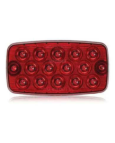 MXM42206R - Rectangular Red Low Profile Surface Mount STT