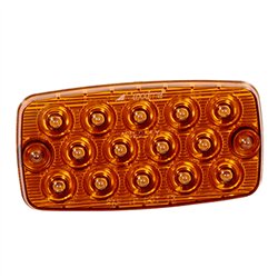 MXM42206Y - Rectangular Amber Low Profile Surface Mount Park Rear Turn