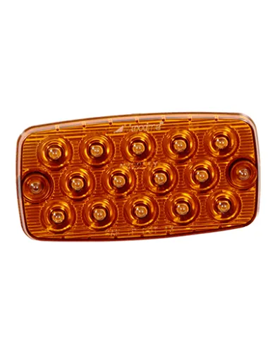 MXM42206Y - Rectangular Amber Low Profile Surface Mount Park Rear Turn