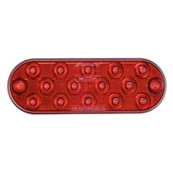 MXM63350R - 6" Oval Red STT Thin Profile Surface or Grommet Mount