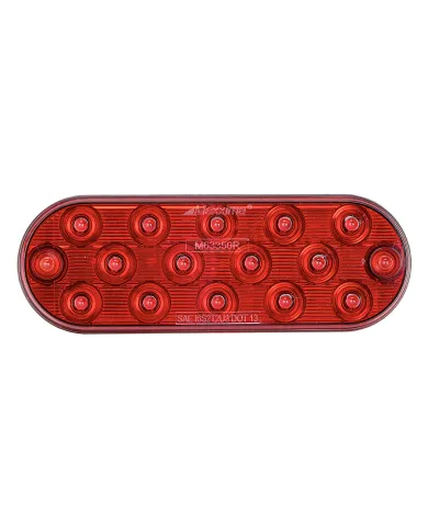 MXM63350R - 6" Oval Red STT Thin Profile Surface or Grommet Mount