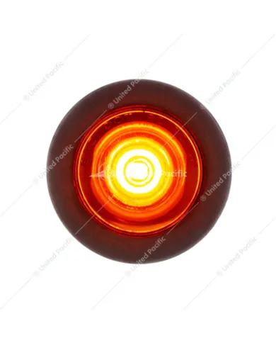 UP36743B-1 LED 3/4" Mini Clearance Light Amber LED With Amber Lens With Rubber Grommet (Bulk)
