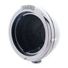 UP31762-Chrome Classic Headlight No Bulb With LED Turn Signal - Amber LED/Clear Lens