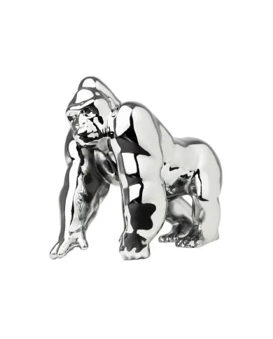GG48188 - CHROME GORILLA KING HOOD ORNAMENT