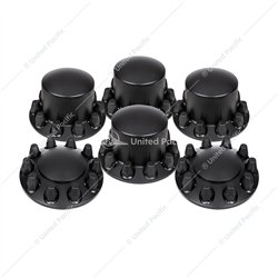 UP10354-Dome Axle Cover Combo Kit With 33mm Standard Thread-On Nut Covers & Nut Cover Tool - Matte Black