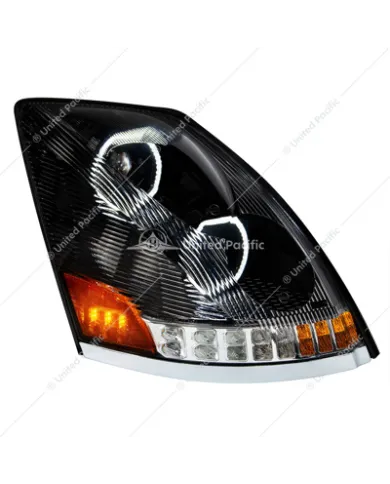 UP35752-Black 10 LED Headlight For 2003-2017 Volvo VN/VNL - Passenger Side