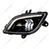 UP32830-34 LED Black Fog Light With LED Light Bar For 2018-2024 Freightliner Cascadia - Driver