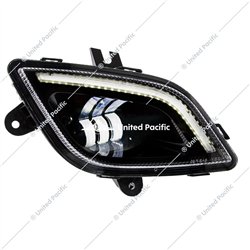 UP32831-34 LED Black Fog Light With LED Light Bar For 2018-2024 Freightliner Cascadia - Passenger